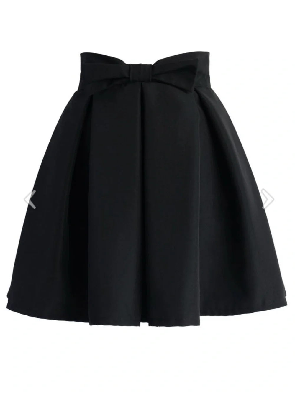 Classic Black High-Waist Bow Skirt | Medium